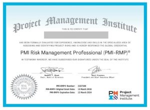 گواهینامه PMI-RMP- مدارک مدیریت پروژه